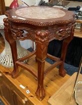 CHINESE MARBLE TOP STAND