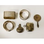 QTY OF HM SILVER ITEMS - 104 GRAMS