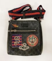 GUCCI NIGHT COURIER MESSENGER LEATHER BAG