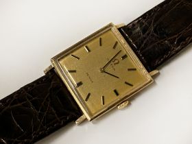 OMEGA DEVILLE 9 CARAT GOLD WATCH - CREDITED ON BACK PLATE