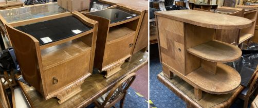 PAIR OF ART DECO TABLES & ANOTHER