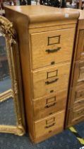 OAK FOUR DRAWER FILING CABINET