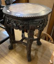 MARBLE TOP ORIENTAL STAND