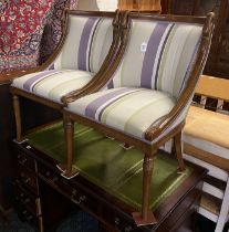 PAIR OF CARVED SWAN NECK CHAIRS & HEAD
