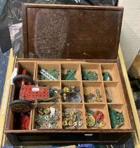 QTY OF EARLY MECCANO IN WOODEN CASE