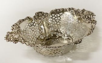 H/M SILVER FRETWORK BOWL 11OZS (IMP)