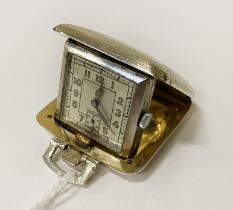 VINTAGE H/M SILVER MINI TRAVEL CLOCK