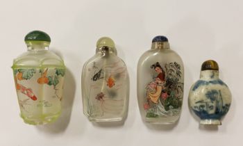 FOUR CHINESE SCENT BOTTLES