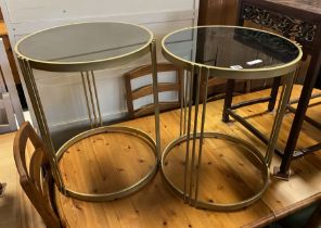 PAIR OF ROUND TABLES