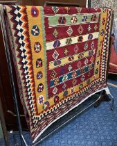 FINE SOUTH WEST PERSIAN QASHQAI KILIM 242CMS X 150CMS