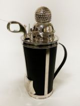 SILVER PLATED GOLF BAG COCKTAIL SHAKER