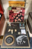 BEATLES LPS (A/F) WITH SOME MEMORABILIA