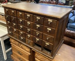 28 DRAWER INBOX CABINET WITH 2 MISSING