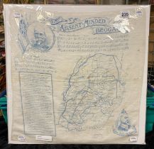 LORD ROBERTS - THE ABSENT- MINDED BEGGAR - MAP OF SOUTH AFRICAN REPUBLIC - PRINTED ON LARGE WHITE