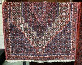 HAND KNOTTED AFGHAN RUG - 106 X 72 CMS