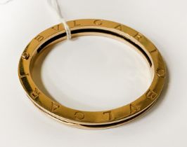 18CT GOLD BULGARI BANGLE - APPROX 50 G