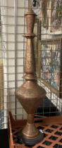 INDIAN COPPER VASE - 113 CMS (H)