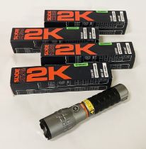 FOUR BOXED NEW SLYDE KING 2K RECHARGABLE FLASHLIGHTS