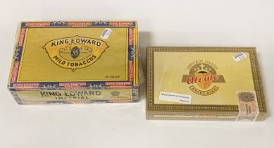 SEALED BOX OF 50 KING EDWARD CIGARS WITH SEALED BOX OF ALVARO CIGARS