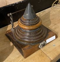 EARLY INKWELL / INKSTAND WITH A CONICAL LID