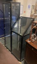 TWO DISPLAY CABINETS