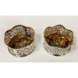 PAIR OF SILVER PLATED COASTERS