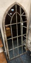 METAL ARCH GARDEN MIRROR