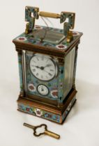 CLOISONNE REPEATING CARRIAGE CLOCK