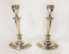 PAIR OF HM SILVER CANDLESTICKS - APPROX 29CM TALL