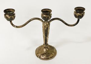 SILVER CANDLESTICK MARKED SING KWONG - SILVER - APPROX 20CM TALL