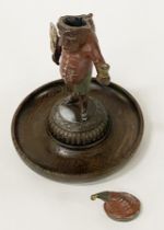 VINTAGE COLD PAINTED JESTER FIGURE INKWELL A/F