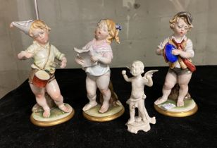 FOUR VINTAGE ITALIAN FIGURINES