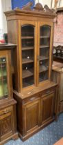 VICTORIAN BOOKCASE CABINET