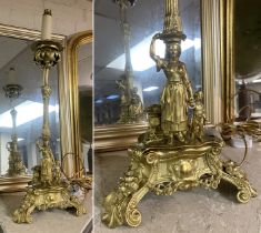 FRENCH ORMOLU TABLE LAMP - 65 CMS (H) APPROX