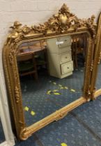 GILTWOOD CHERUB OVERMANTLE MIRROR