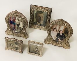 4 HM SILVER PHOTO FRAMES & 1 OTHER