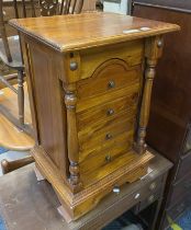 SMALL HARDWOOD FOUR DRAWER CABINET