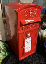 RED CAST IRON POSTBOX