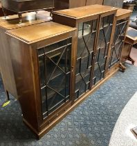 4 DOOR GLAZED MAHOGANY CABINET - A/F