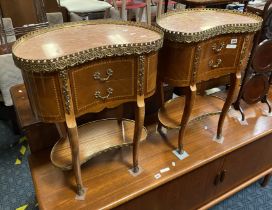 PAIR OF KIDNEY STYLE TABLES - FRENCH