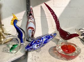 COLLECTION OF MURANO GLASS ITEMS