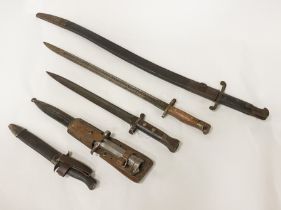 FOUR BAYONETS & DAGGER - SCANDINAVIAN