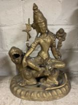 GILT BRONZE ORIENTAL FIGURE - 22 CMS (H) APPROX