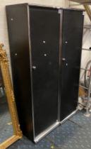 VINTAGE GUIDO FALESCHINI MODULAR CABINETS - LEATHER & CHROME