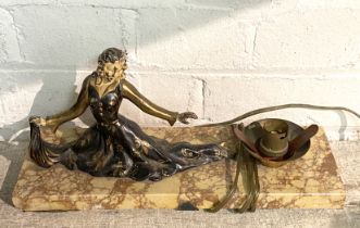 ART DECO FIGURE A/F - 30 CMS (L) APPROX