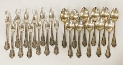 916 FRENCH SILVER CUTLERY - 44 IMP OZS APPROX