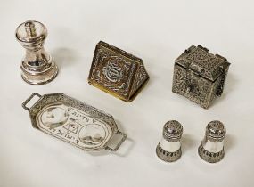 COLLECTION OF INTERSTING EARLY SILVER & PLATED GRINDER ETC