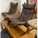 PAIR OF WEST NOFA SIESTA CHAIRS & FOOTSTOOL