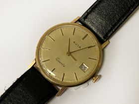 9CT GOLD CASED AVIA GENTS WATCH