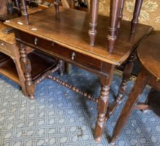 ANTIQUE OAK TABLE WITH DRAWERS